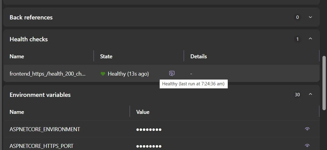 Health checks last run time Health checks last run time